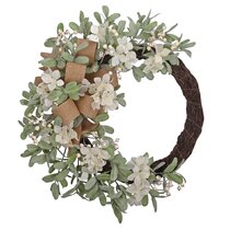 Spring Wreath Everyday Wreath Dogwood Wreath Farmhouse Wreath. Housewarming Gift