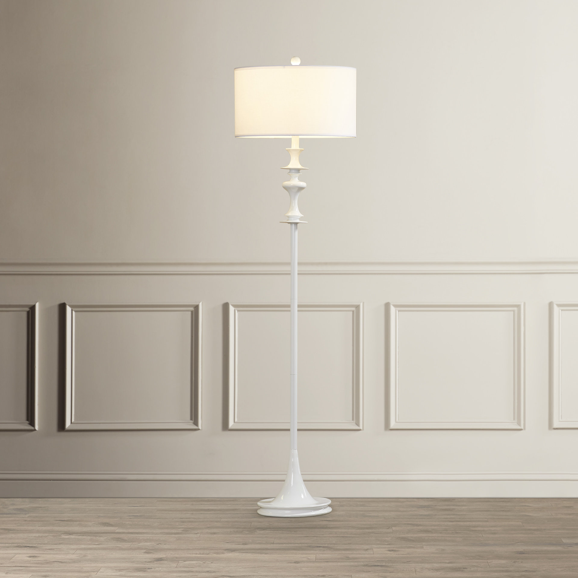 modern white floor lamp