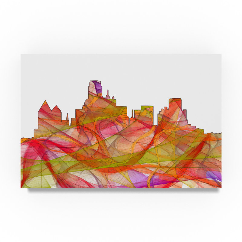 Trademark Art Dallas Texas Skyline Graphic Art Print On Wrapped