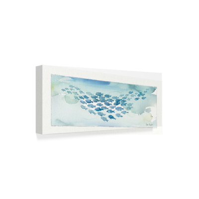 'Sea Life One' Acrylic Painting Print on Wrapped Canvas