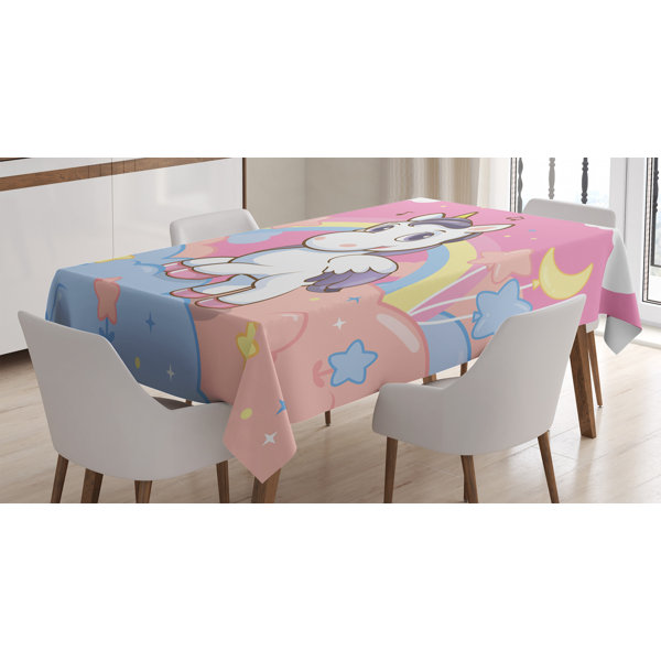 East Urban Home Ambesonne Feminine Tablecloth Unicorn With