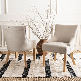 Lotus Tufted Linen Upholstered Side Chair (Set Of 2) By Willa Arlo Interiors