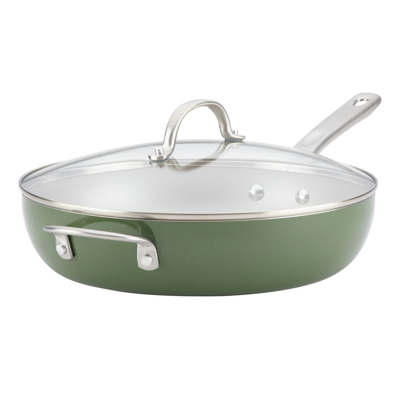 12 deep frying pan with lid
