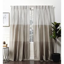 Faux Silk Luxury Tape Top Curtains Pencil Pleat Lined Curtains Pair Ready Made 