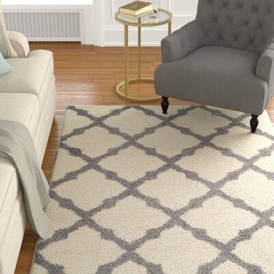 Tilman Geometric Ivory Area Rug Alcott Hill® Rug Size: 5'3