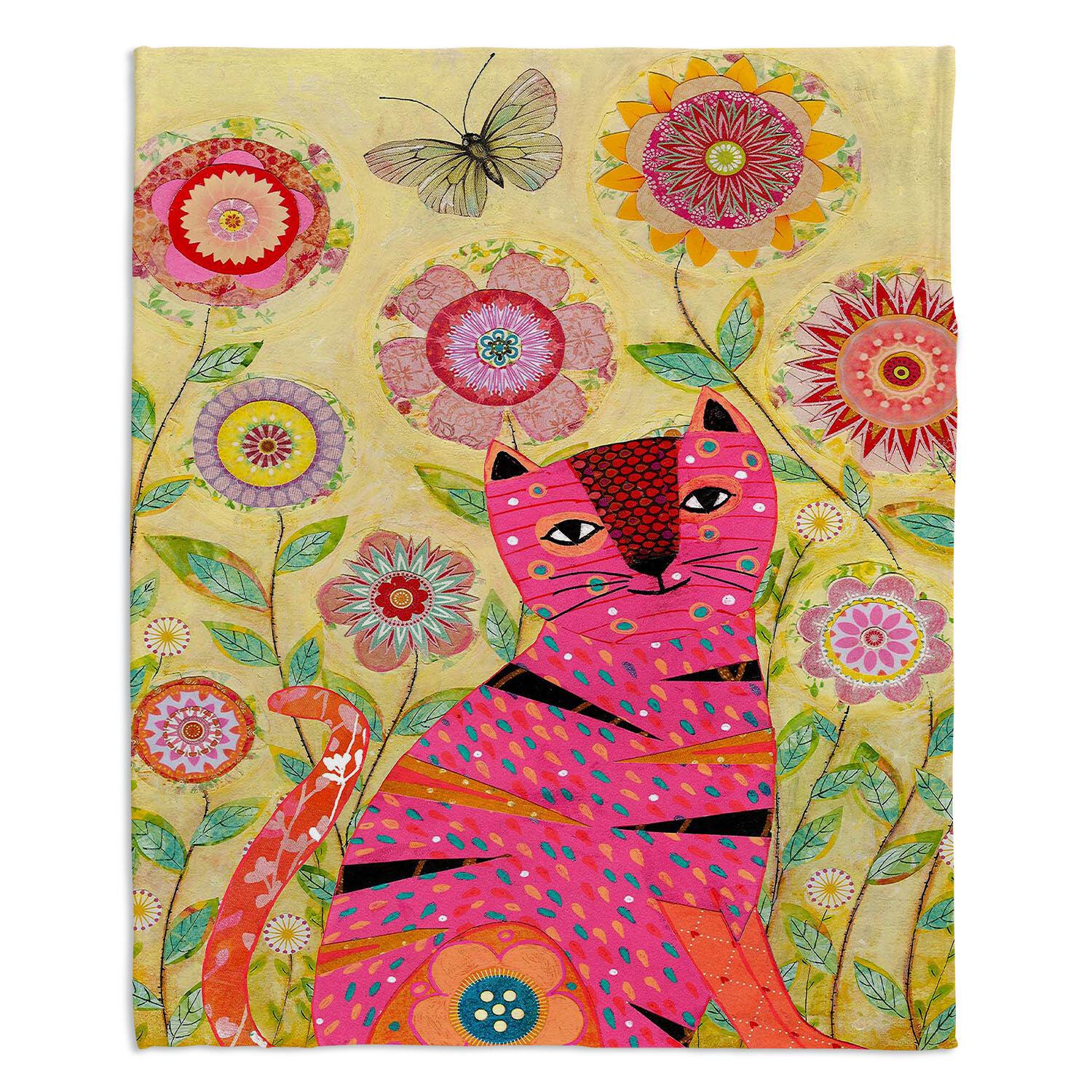 Red Barrel Studio Barlene Cat Butterfly Throw Wayfair