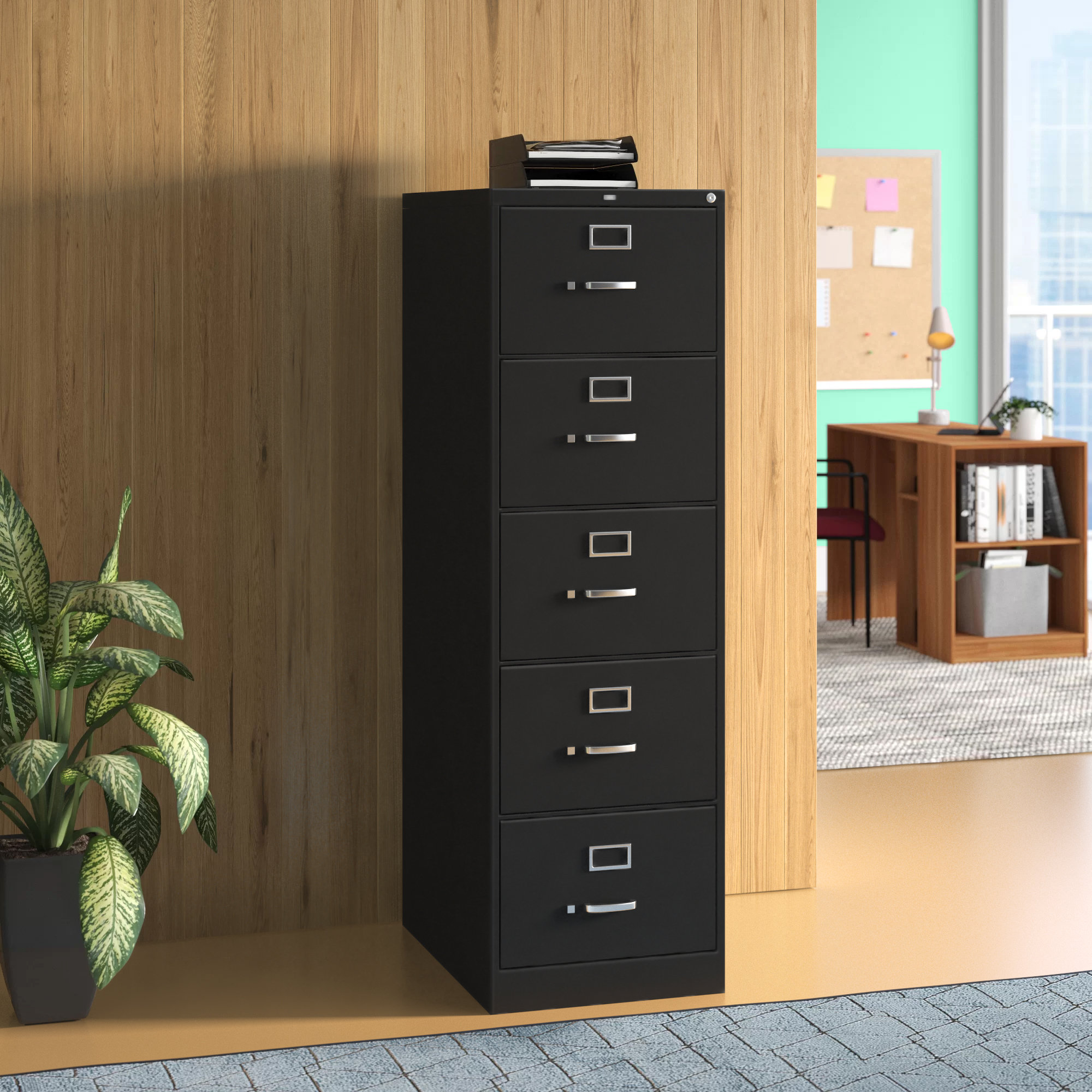 Hon 310 Series 5 Drawer Vertical Filing Cabinet Wayfair