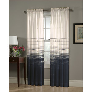 Thurston Abstract Sheer pocket rod Single Curtain Panel