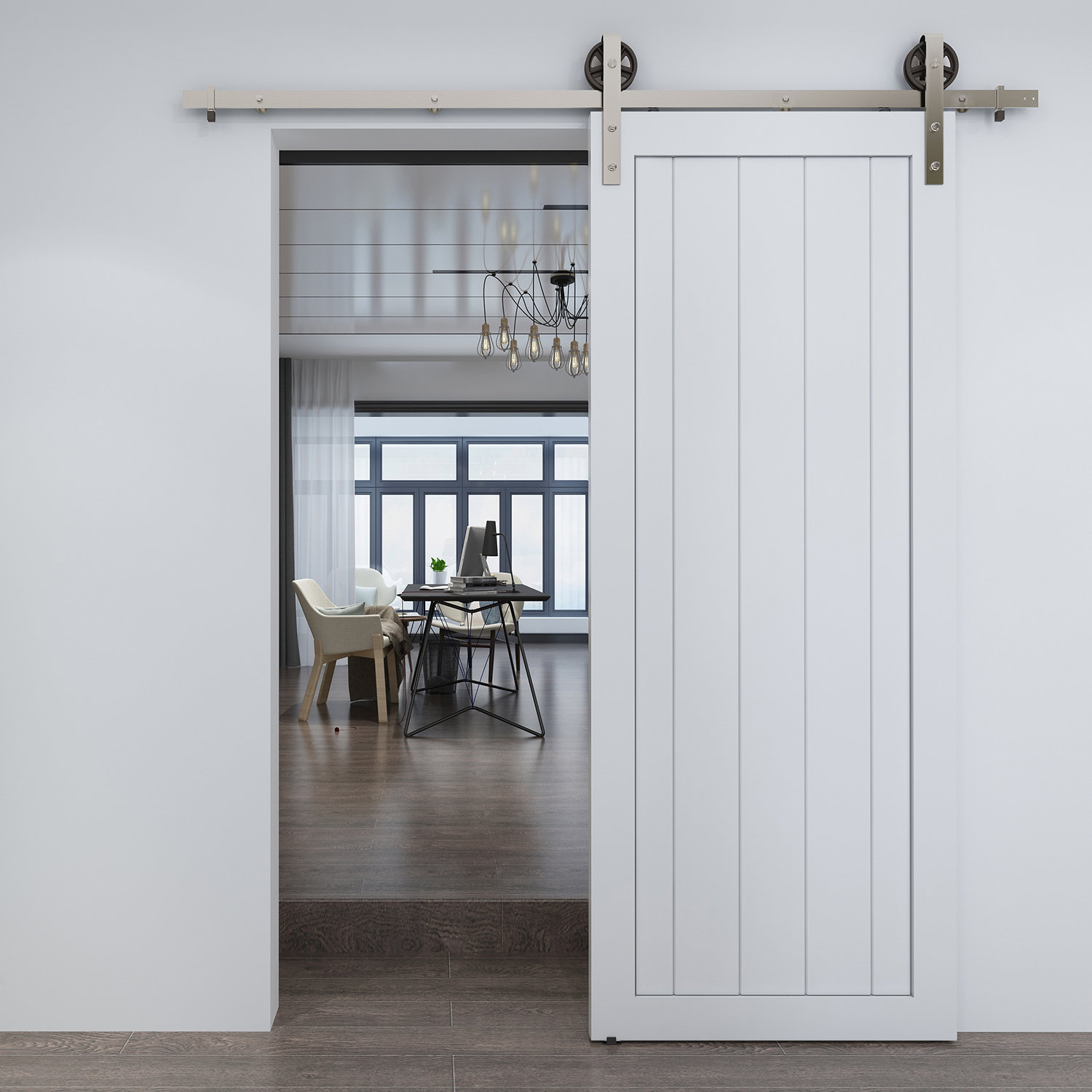 Renin Paneled Wood Barn Door Without Installation Hardware Kit Reviews Wayfair