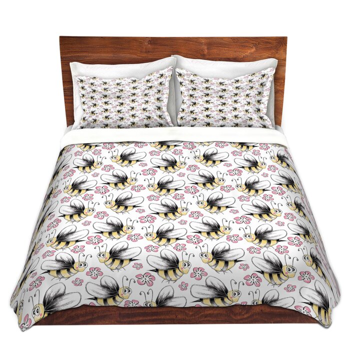 East Urban Home Bee Crazy Duvet Cover Set Wayfair