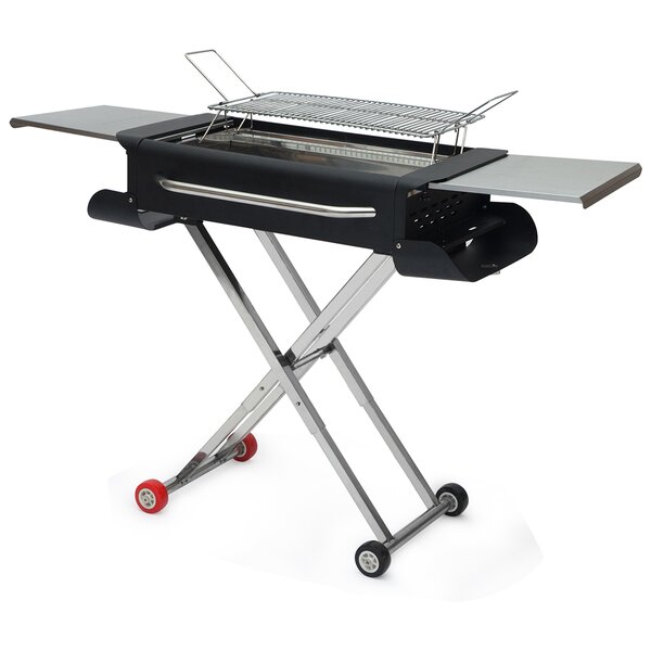 Stainless Steel Outdoors Foldable BBQ Grill 73Cm With Side Tables 