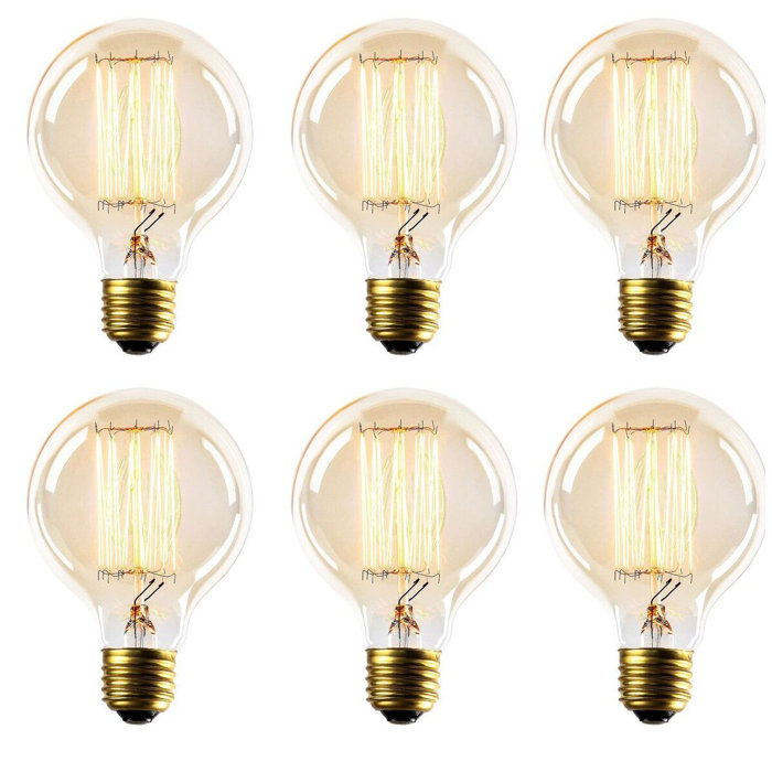 Thomas Edison Globe Incandescent Vintage Filament Light Bulb Thomas Edison Globe Incandescent Vintage Filament Light Bulb