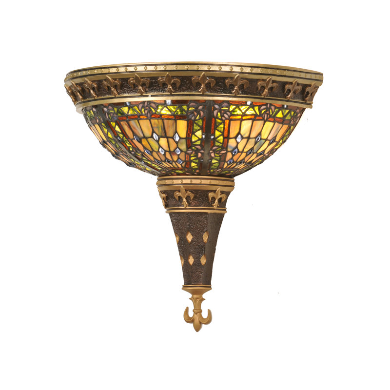 Meyda Tiffany Fleur De Lis 2 Light Wall Sconce Wayfair Fleur De Lis 2 Light Wall Sconce