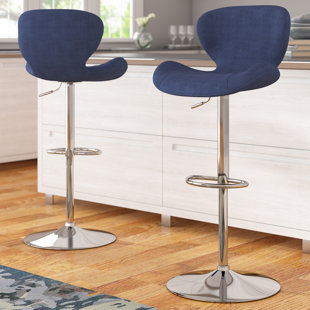 Nuttall Adjustable Height Swivel Bar Stool (Set of 2) by Orren Ellis
