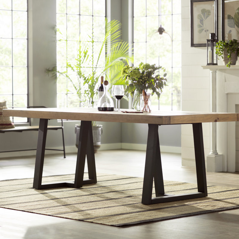 Gracie Oaks T J Solid Wood Dining Table Reviews Wayfair T J Solid Wood Dining Table