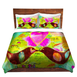Go to store & view more images East Urban Home Love Birds Duvet Set