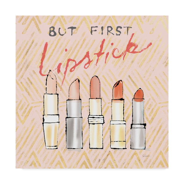 House Of Hampton Geo Beauty And Sass Ii Lipstick First Acrylic Painting Print On Wrapped Canvas Wayfair