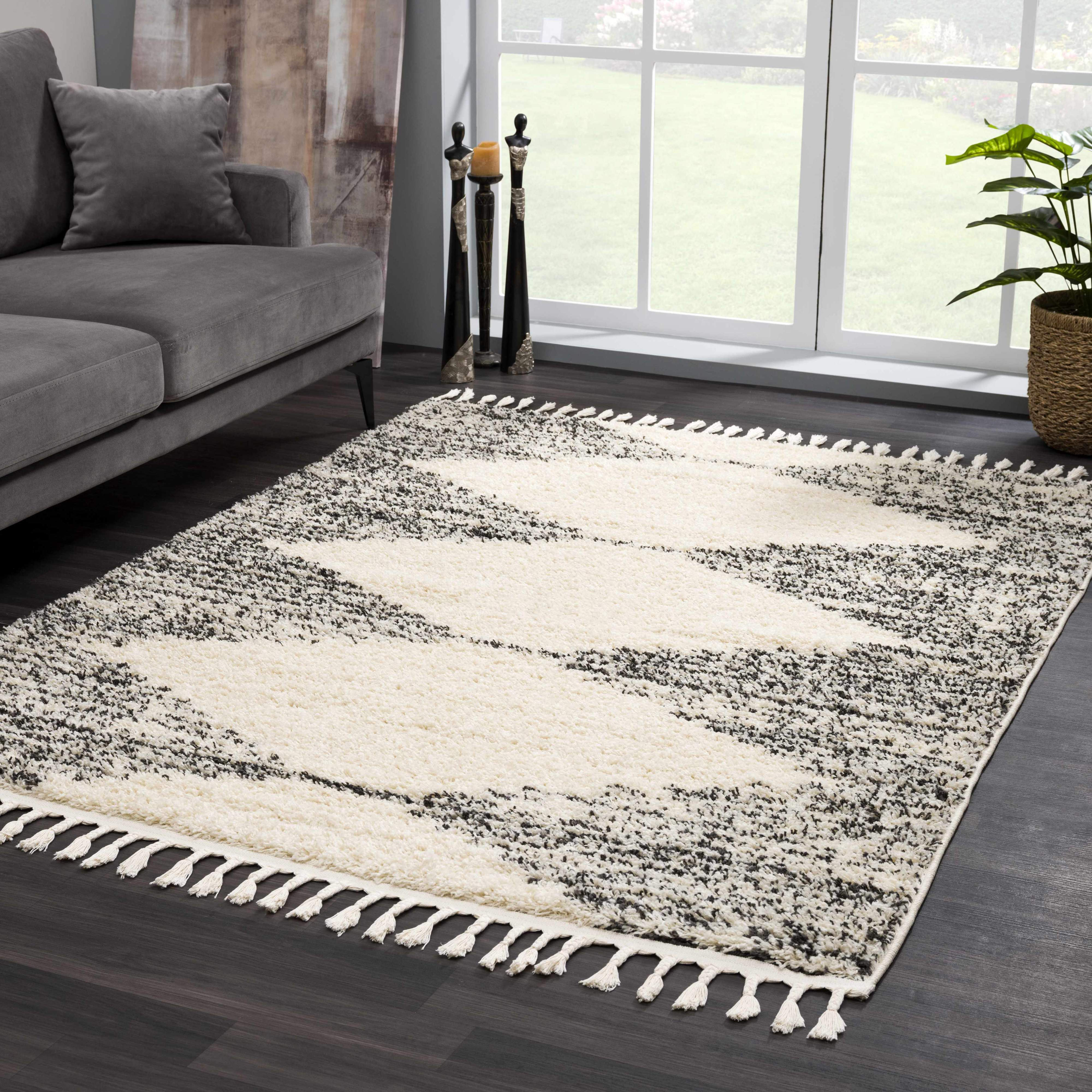 Hauteloom Power Loom Performance Beige/Black/Charcoal Rug & Reviews Wayfair