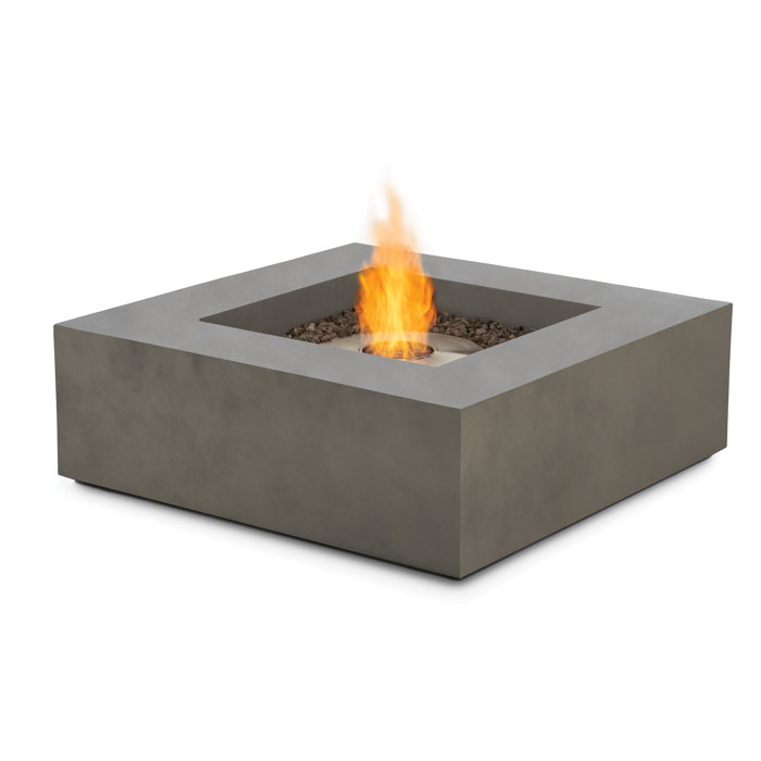 Shelbie Low Square Concrete Bio Ethanol Fire Pit Table Shelbie Low Square Concrete Bio Ethanol Fire Pit Table
