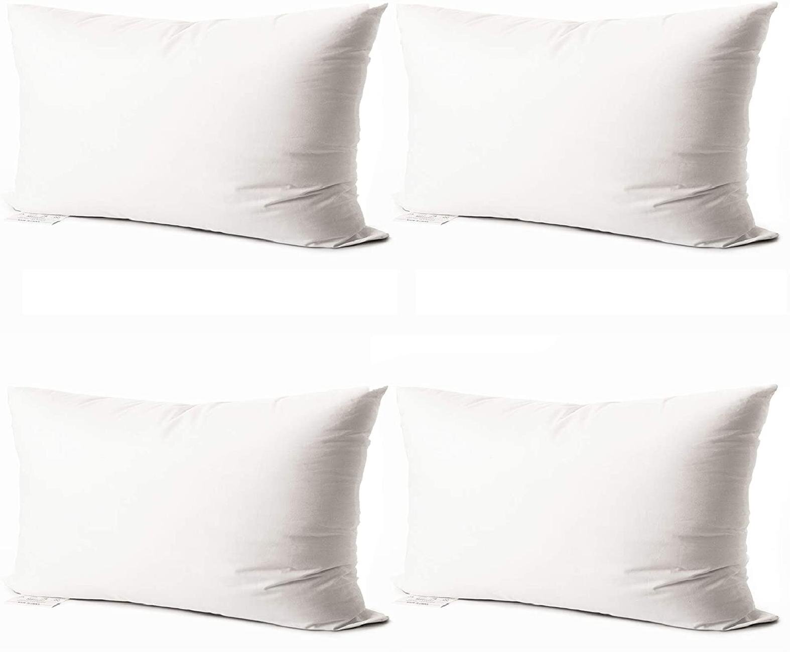 Set of 4-20 x 20 Premium Hypoallergenic Stuffer Pillow Inserts Sham Square Form 