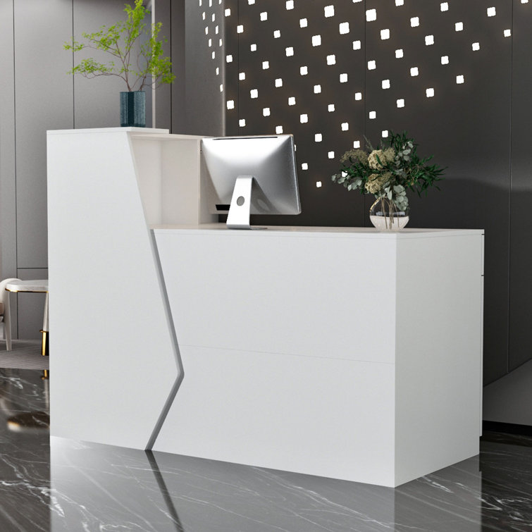 MA KULAGAGA 1 L-Shape Wood Reception Desk & Reviews - Wayfair Canada