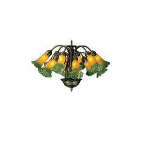 Pond Lily 12-Light Shaded Chandelier