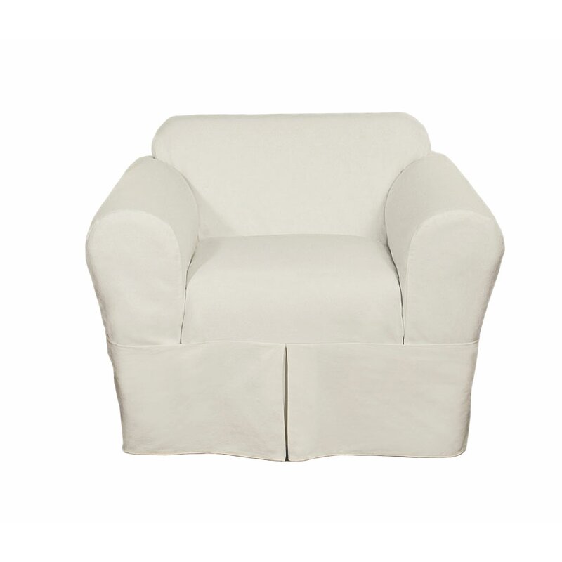 white armchair slipcover