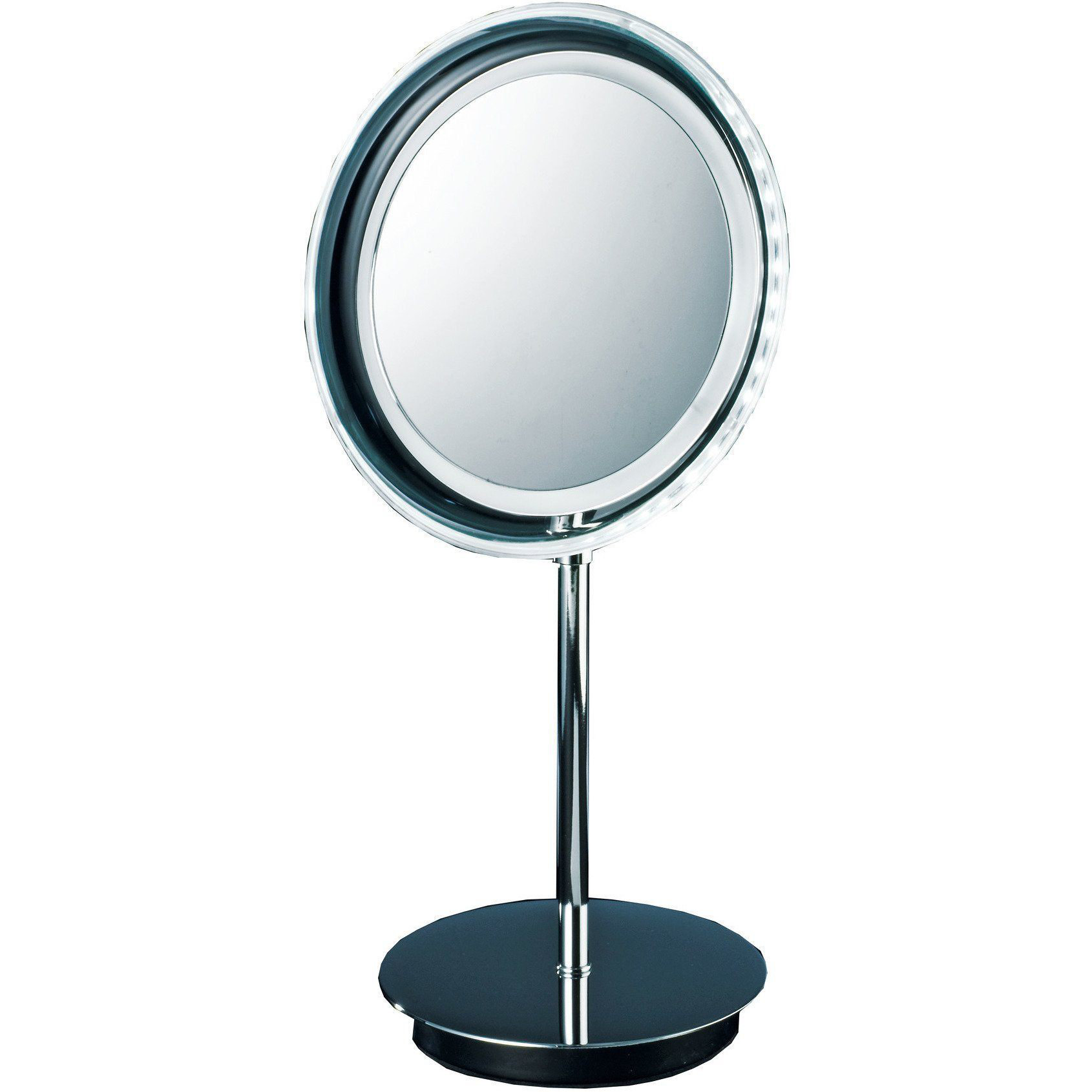 Symple Stuff Korman Round Led Makeup Shaving Mirror