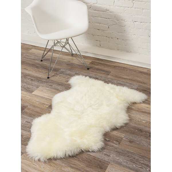 Genuine Luxury Sheepskin Fluffy Fur Rug Plush Windward Soft 100% Natural Ivory 