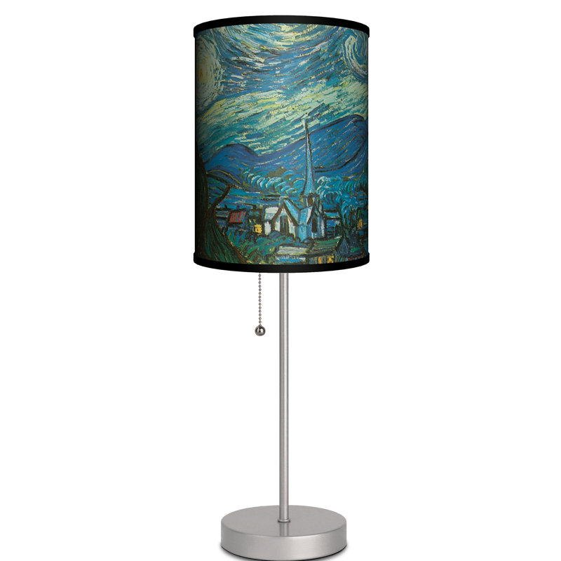 Ebern Designs Pankratz Starry Night By Vincent Van Gogh 19 Table Lamp Wayfair