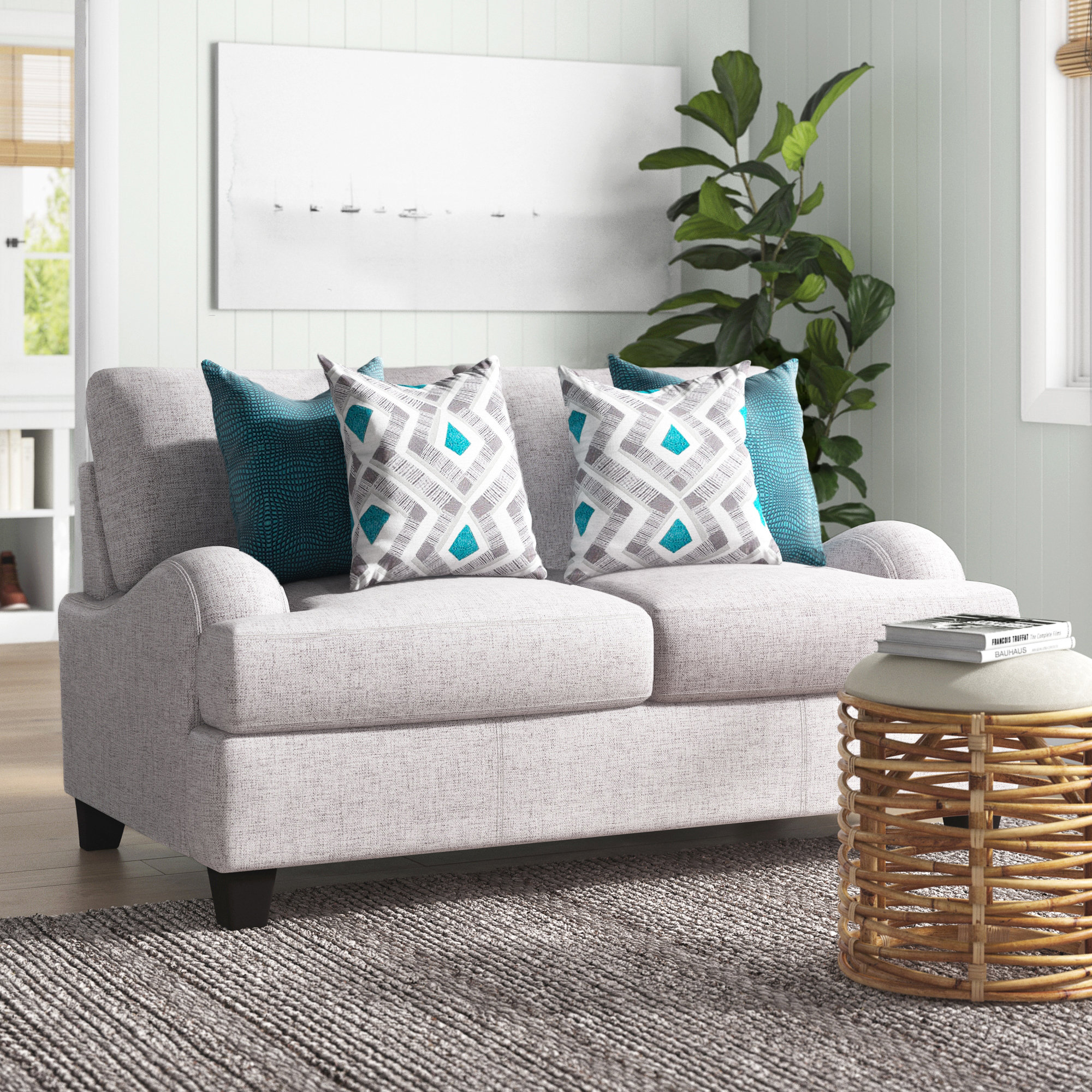 Sand Stable Somerville 67 Loveseat With Reversible Cushions Reviews Wayfair