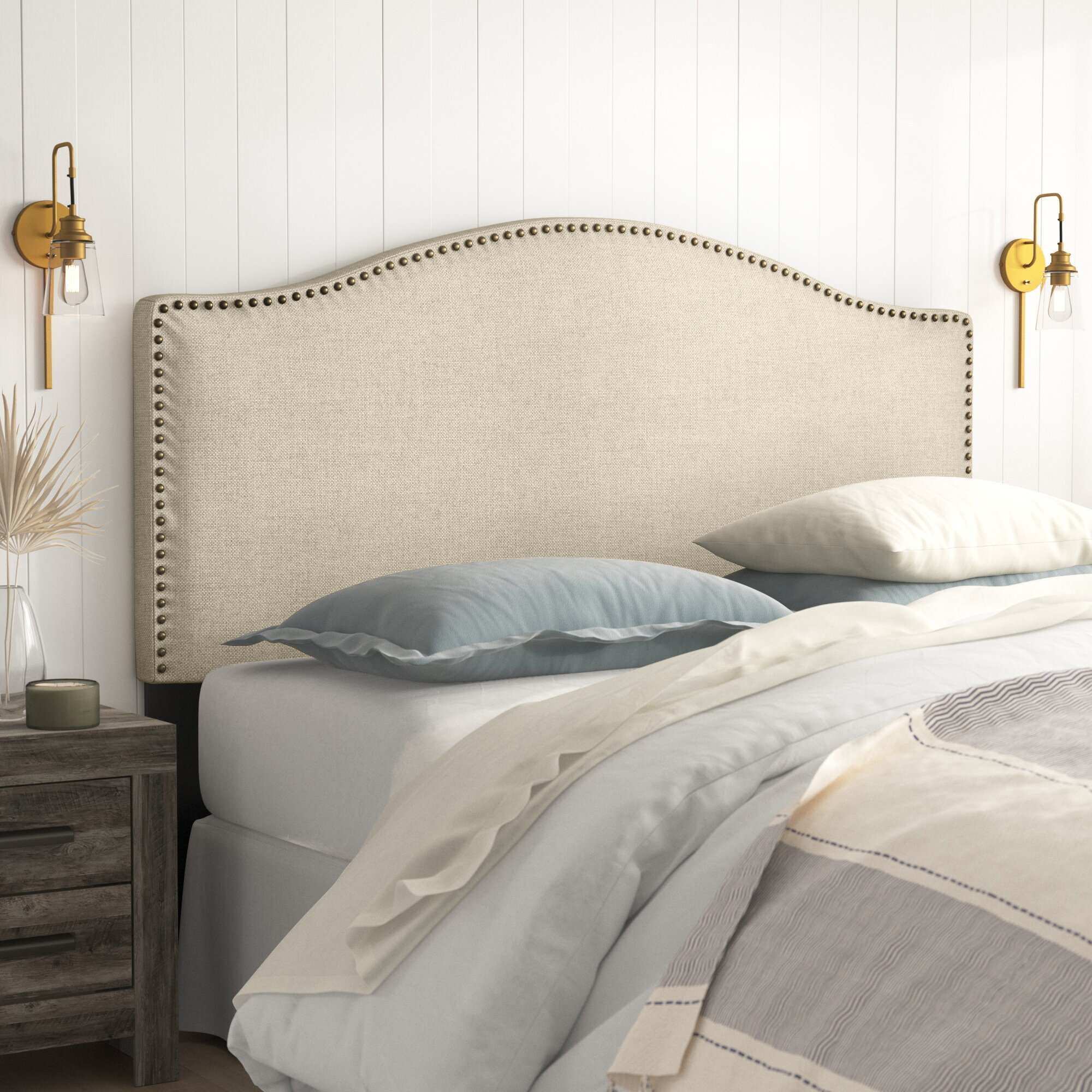 Sand & Stable Troye Upholstered Panel Headboard & Reviews | Wayfair