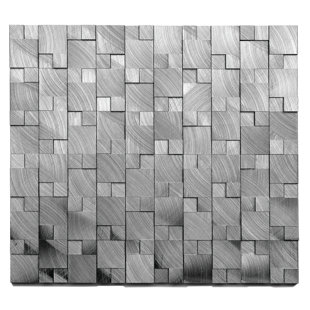 Metal Metallic Tiles You Ll Love Wayfair Random Sized Metal Mosaic Tile In Gizmo Brushed Gray