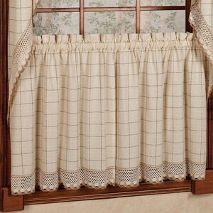 Burrigan Cotton Kitchen Window Tier Curtain (Set of 2)