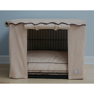 Dog Crate Kennel Accessories You Ll Love Wayfair Stone Beige Dog Crate Cover
