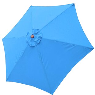 9ft Patio Garden Market Umbrella Replacement Canopy Cover 6 ribs Black 