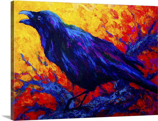 Canvas On Demand Raven S Echo By Marion Rose Painting Print On