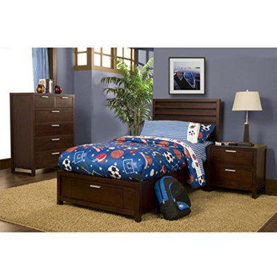 Brixham Wooden Twin Platform Bed With Drawer Harriet Bee