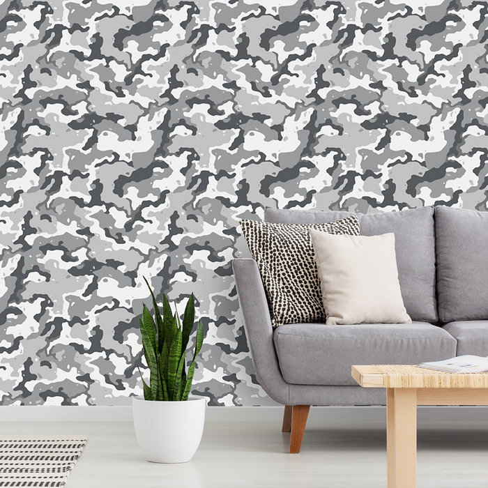 Daigle Camouflage 48 L X 24 W Paintable And Stick Wallpaper Panel Daigle Camouflage 48 L X 24 W Paintable And Stick Wallpaper Panel