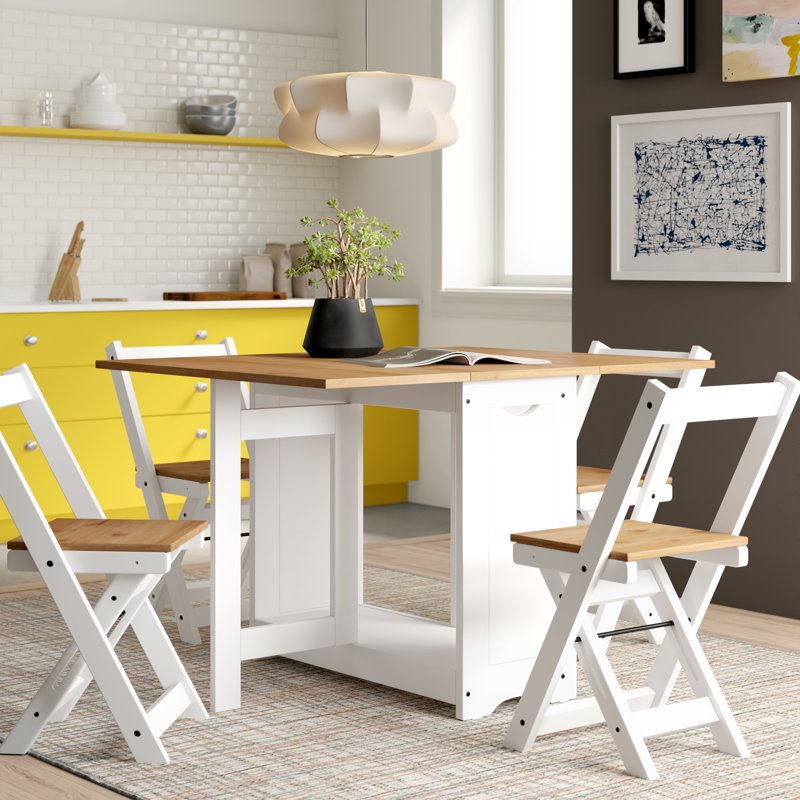 Zipcode Design Essgruppe Southchase Mit Klappbarem Tisch Und 4 Stuhlen Bewertungen Wayfair De