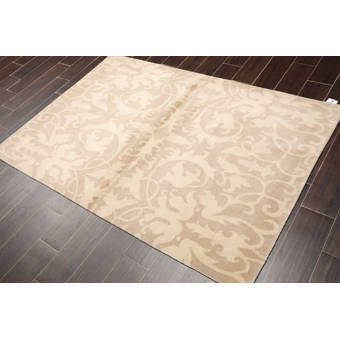 Union Rustic Bennett Dark Brown Cream Area Rug Reviews Wayfair Ca