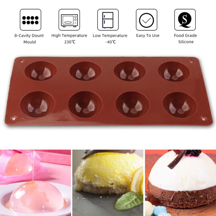 Silicone 3D Large Dome Shape Cake Mould Geometric Baking Mould Chocolate Tool