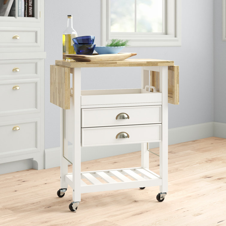 Three Posts Corell Park Drop Leaf Kitchen Cart Reviews Wayfair