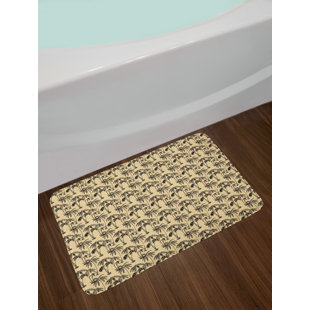 Palm Tree Living Room Decor Wayfair Ambesonne Tree Bath Mat By Tropical Palm Trees Hawaiian Exotic Abstract Foliage Old Paper Backdrop Design Plush Bathroom Decor With Non Slip Backing