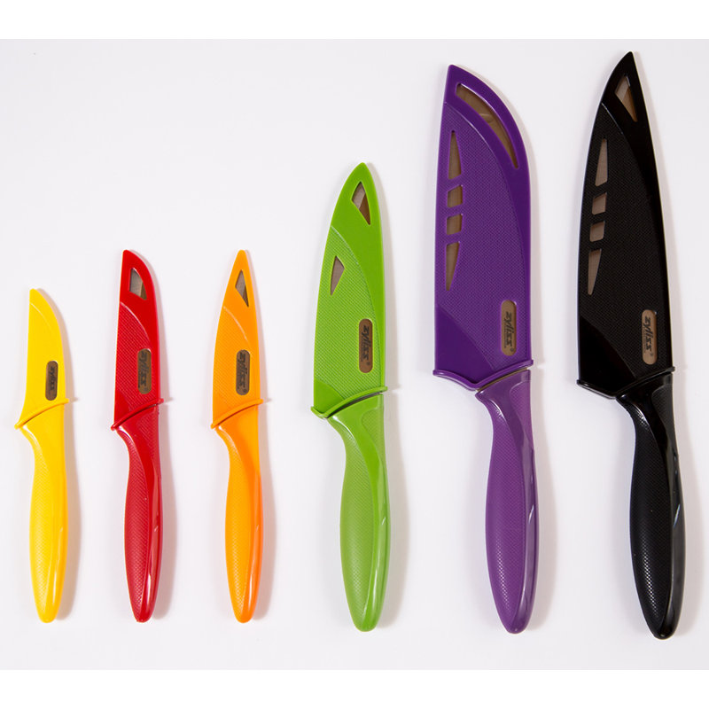 Zyliss 6 Piece Kitchen Knife Set With Sheath Covers Stainless Steel Reviews Wayfair