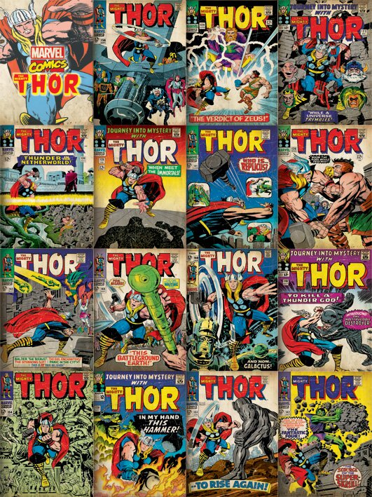 Marvel Thor Covers Vintage Advertisement On Canvas Wayfair Co Uk