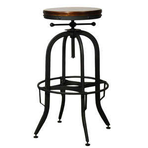 Del City Adjustable Height Swivel Bar Stool by Trent Austin Design