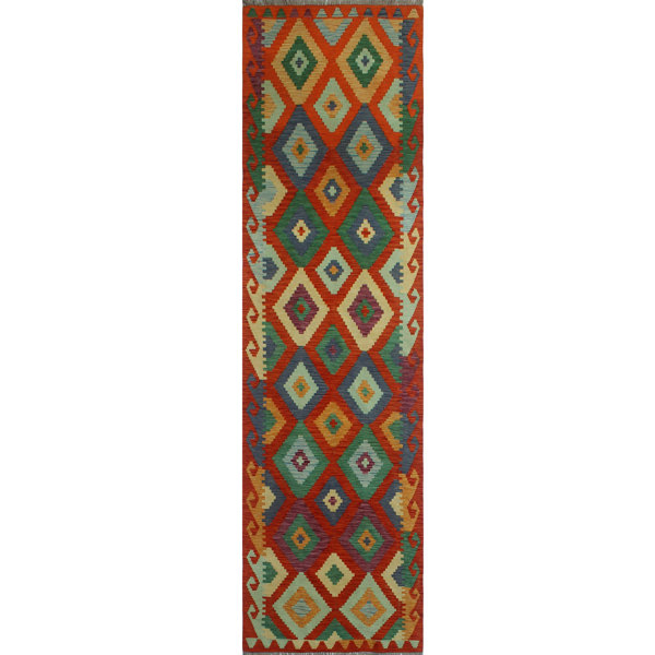 Foundry Select Hults Oriental Handmade Wool Rust Area Rug Wayfair