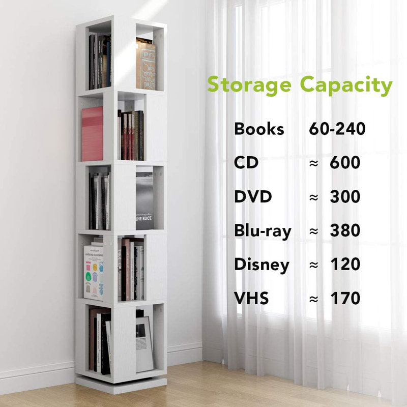 Ebern Designs Lindberg Modern Rotating Etagere Bookcase Reviews