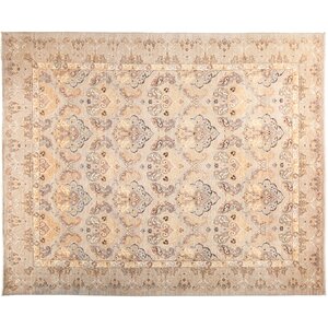One-of-a-Kind Fine Ghazni Hand-Knotted Beige Area Rug